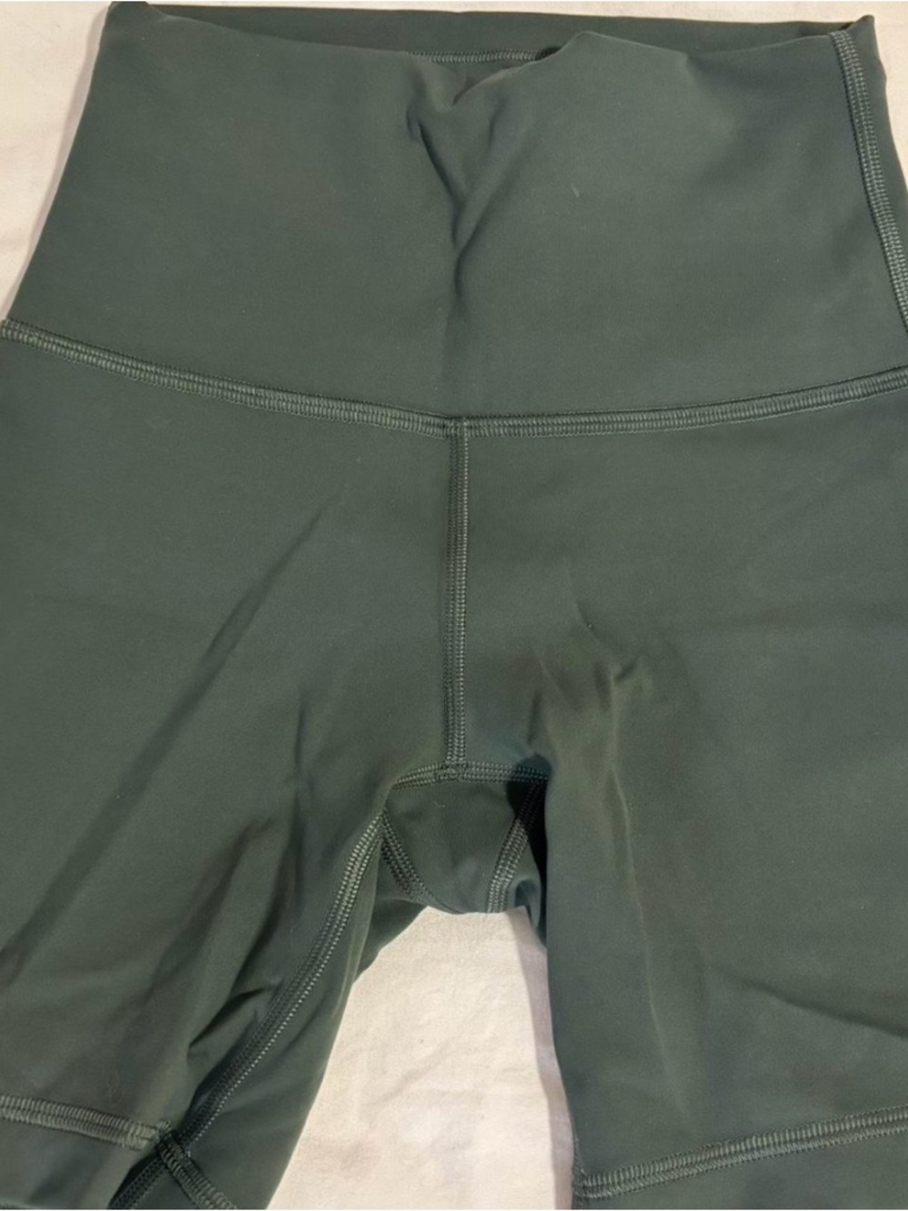 lululemon dark forest green wundertrain shorts size 2 but fits really tight